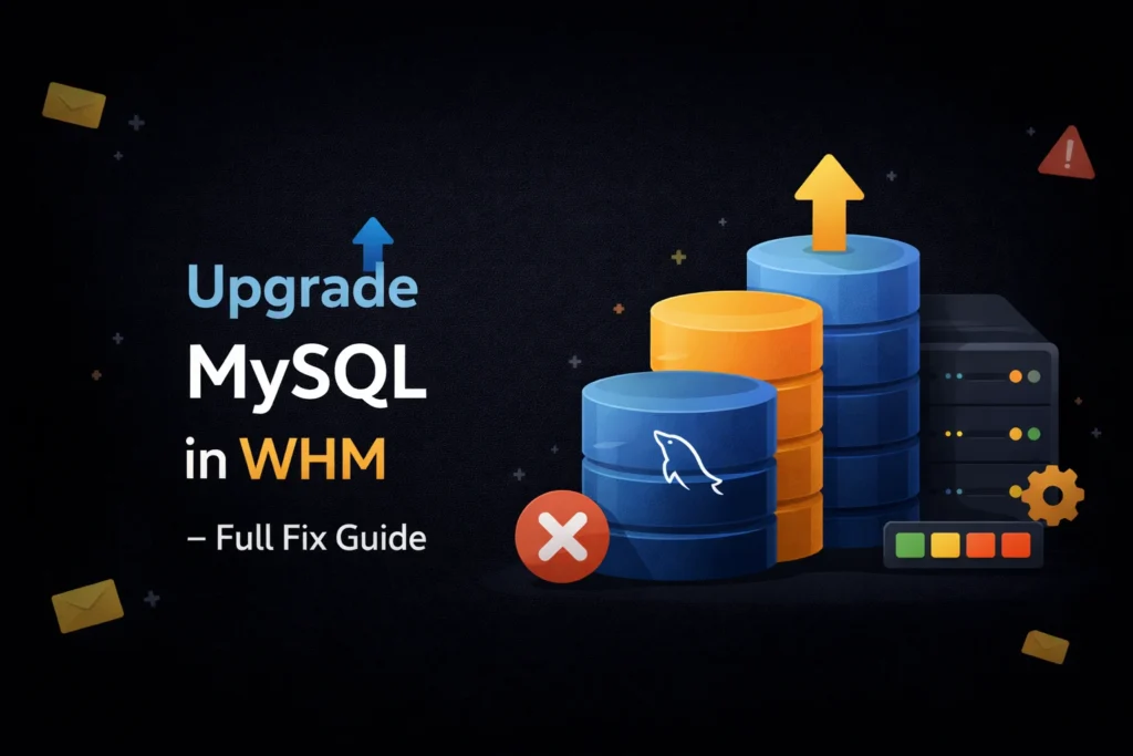 Upgrade Mysql in whm
