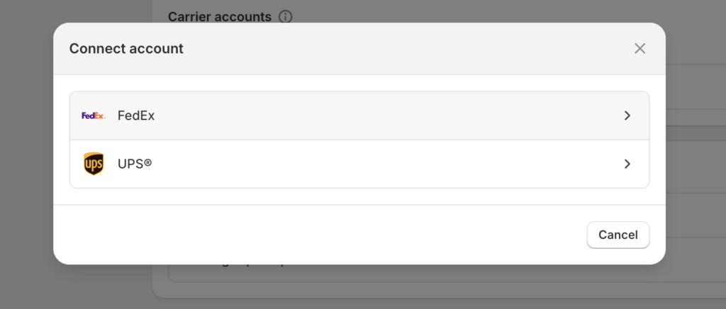 Connect fedex account